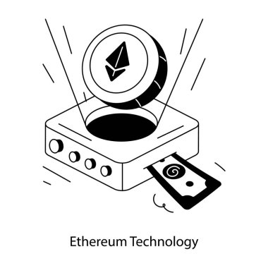 Ethereum teknolojisinin küçük bir çizimi