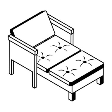 kanepe simgesi, basit tasarım