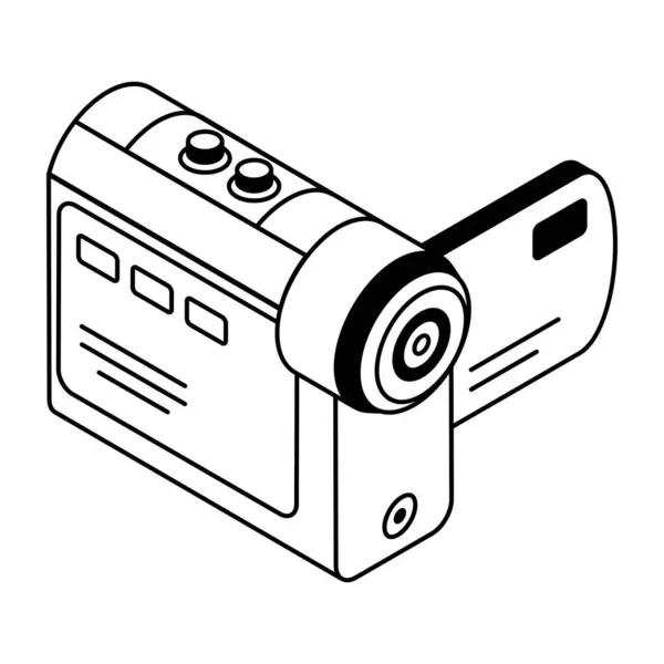 Ilustracja Wektorowa Ikonę Kamery Wideo — Wektor stockowy