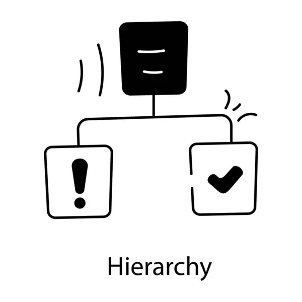 Hierarchy Icon Flat Design Vector Illustration — Stock Vector