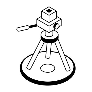 Teleskop simgesi. vektör illüstrasyonu 