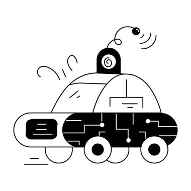 elektro araba simgesi, basit biçim