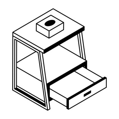 tablonun siyah ve beyaz vektör çizgisi simgesi