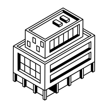 izometrik ikon vektör çizimi oluşturuluyor