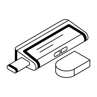 Beyaz arkaplanda izole edilmiş IQOS web simgesi, vektör illüstrasyonu 