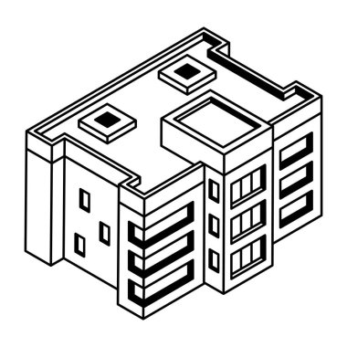 izometrik ikon vektör çizimi oluşturuluyor