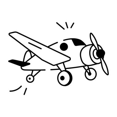 uçak vektör simgesi, özet biçimi