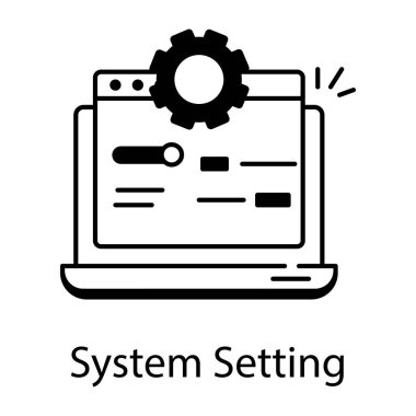 sistem ayarı simgesi, vektör illüstrasyonu