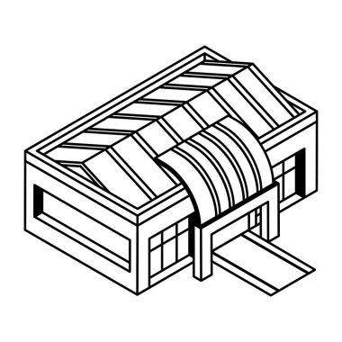 izometrik ikon vektör çizimi oluşturuluyor