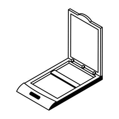 bilgisayar tarayıcısı, vektör illüstrasyonu basit tasarım