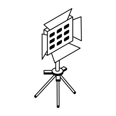film stüdyo ışığı, vektör illüstrasyonu basit tasarım