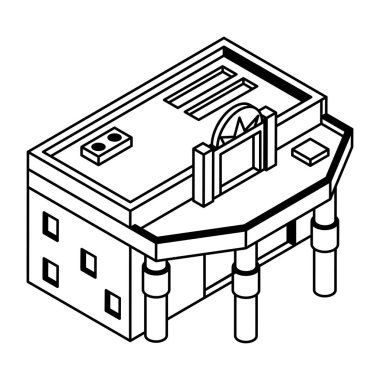 Modern yapı simgesi, vektör illüstrasyonu basit tasarım