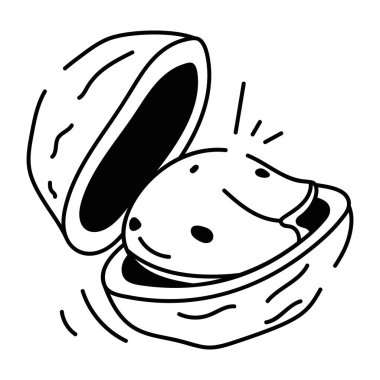 fındık simgesi, vektör illüstrasyonu basit tasarım