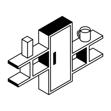 ev mobilyası tasarımı, vektör illüstrasyonu basit tasarım