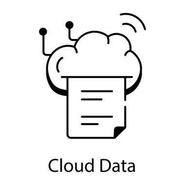 bulut veri simgesi, vektör illüstrasyonu basit tasarım