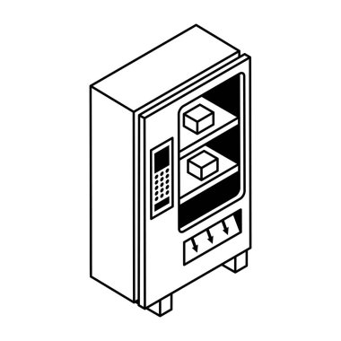 otomat, vektör illüstrasyonu basit tasarım