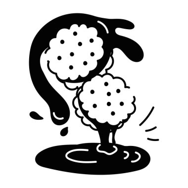 Çörek fırını vektörü çeşitli kap kekleri, şekerli tatlıları ve diğer şekerleme ürünlerini sembolize ediyor.