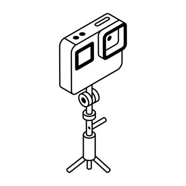 çubuk simgesi olan video kamera