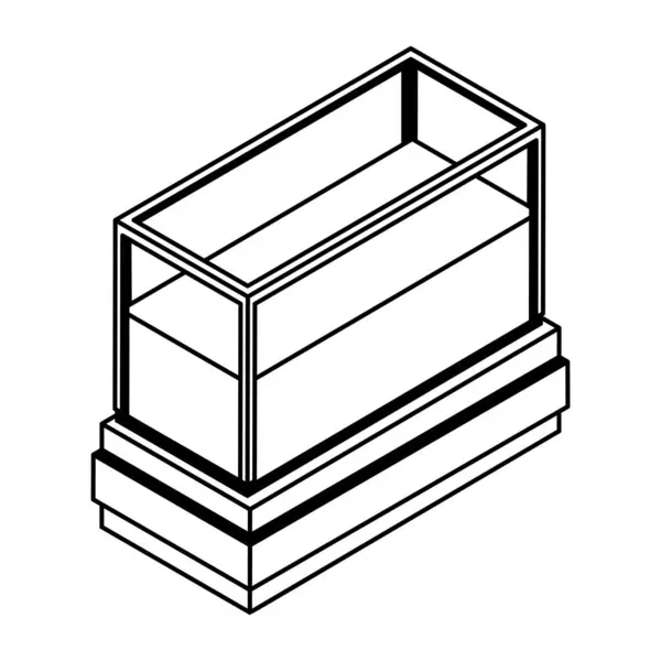 Bewaar Counter Isometrische Platte Icon — Stockvector