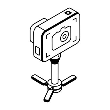 video kamera teknolojisi ikon vektör illüstrasyon tasarımı