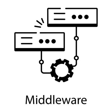 middleware line icon vector illustration clipart