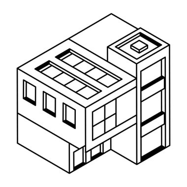 izometrik ikon vektör çizimi oluşturuluyor