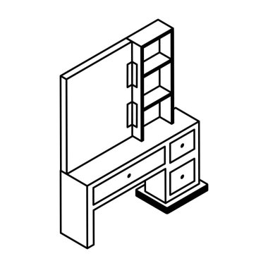 mobilya ve iç tasarım, masa ve raflar