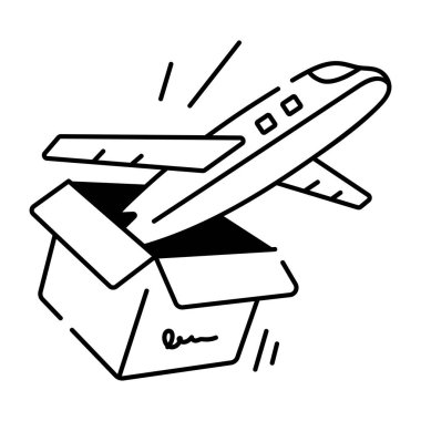 Tedarik Zinciri Yönetimi Doodle Simgesi