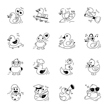 Ördeklerin karalama simgelerini alın.