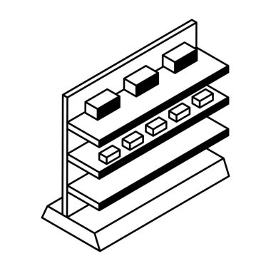 Tezgahı Kaydet Isometric Düz Simgesi