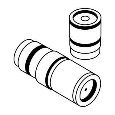 Vloglama Ekipmanının Isometric Düz Simgesi