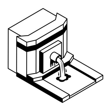 Çevre Enerjisi Düz Isometric Simgesi