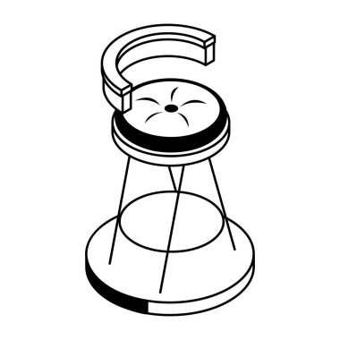 izole sandalye tasarımı, vektör illüstrasyonu