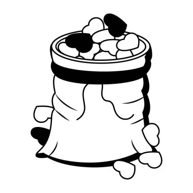 Sevgililer Günü için bir çanta dolusu kalp 