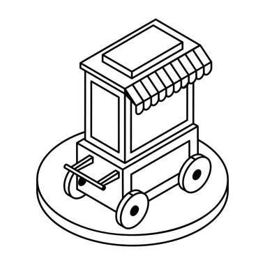 Gıda izole edilmiş ikon karikatür vektör çizim grafik tasarımlı kamyon