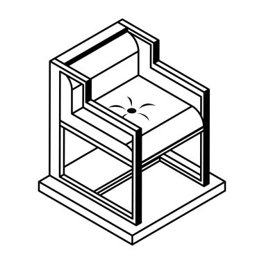 Sandalye simge, anahat stili