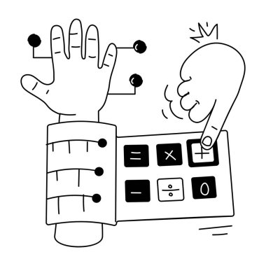 Web Programlama Doodle Mini İllüstrasyonu