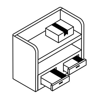 Tezgahı Kaydet Isometric Düz Simgesi