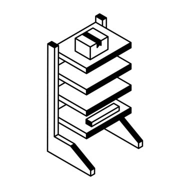 Tezgahı Kaydet Isometric Düz Simgesi