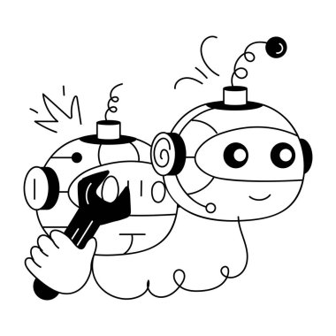 En yeni teknolojiler, robotik ve yapay zeka kavramı.