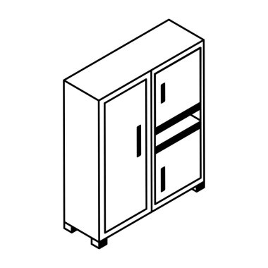 Dolap izole edilmiş vektör grafik tasarımı