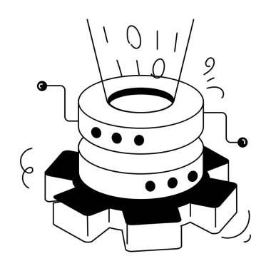 Web Programlama Doodle Mini İllüstrasyonu