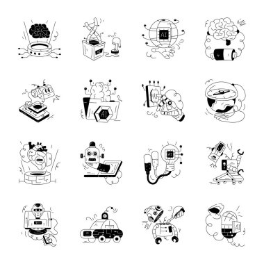 En yeni teknolojiler, robotik ve yapay zeka kavramı.