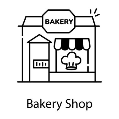 Satır tasarımında pastane simgesi