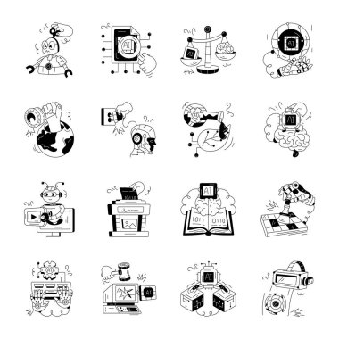 Yapay Zeka ve Robot El Çizimleri Paketi