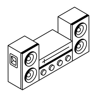ses hoparlörü izole edilmiş ikon vektör çizimi tasarımı