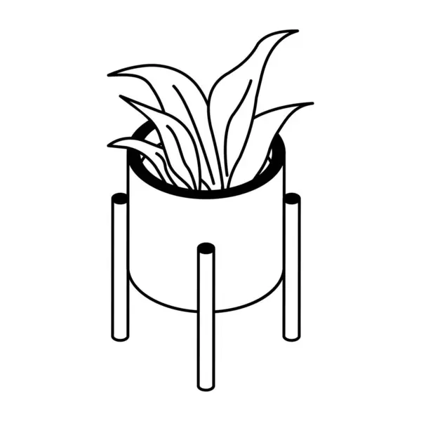 Houseplant Pot Vector Illustration Design — Stock Vector