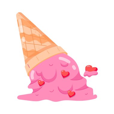 karikatür meyveli dondurma.