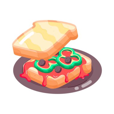 Lezzetli pizza tostu tasarımı