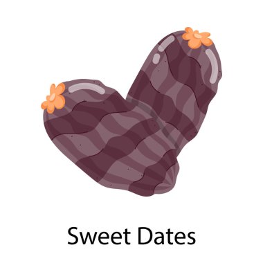 tatlı tarih simgesi vektör illüstrasyonu 